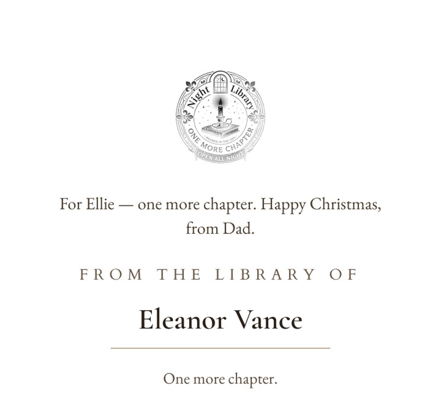 A gift inscription